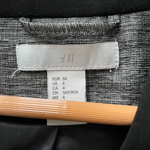 H&M Silver/Black Fitted Blazer - Picture 3 of 5